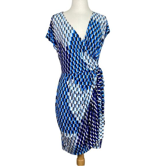 Maggie London Wrap Dress 12 Petite - Picture 1 of 7